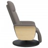Fauteuil inclinable de massage avec repose-pieds taupe tissu 