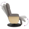 Fauteuil inclinable de massage avec repose-pieds taupe tissu 