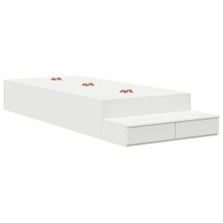 Cadre de lit de rangement Blanc 80x200 cm 