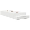 Cadre de lit de rangement Blanc 80x200 cm 