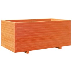 Jardinière cire marron 110x60x49,5 cm bois de pin massif 