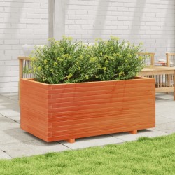 Jardinière cire marron 110x60x49,5 cm bois de pin massif 