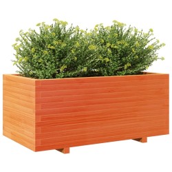 Jardinière cire marron 110x60x49,5 cm bois de pin massif 