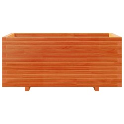 Jardinière cire marron 110x60x49,5 cm bois de pin massif 