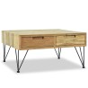 Table basse 80x80x40 cm Teck massif 