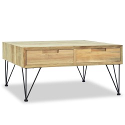 Table basse 80x80x40 cm Teck massif 