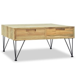 Table basse 80x80x40 cm Teck massif 