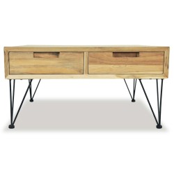 Table basse 80x80x40 cm Teck massif 