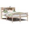 Lit bibliothèque sans matelas 140x200 cm bois massif de pin 