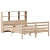 Lit bibliothèque sans matelas 120x200 cm bois de pin massif 