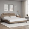 Cadre de lit sans matelas cappuccino 180x200 cm similicuir 