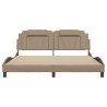 Cadre de lit sans matelas cappuccino 180x200 cm similicuir 