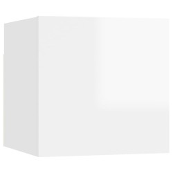 Ensemble de meuble TV 6 pcs Blanc brillant Bois d'ingénierie 