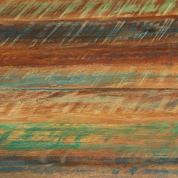 Table à dîner Ø110x78 cm Bois de récupération massif et acier 