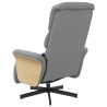 Fauteuil inclinable de massage et repose-pieds gris clair tissu 