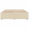 Cadre de lit sans matelas crème 180x200 cm tissu 