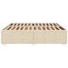 Cadre de lit sans matelas crème 180x200 cm tissu 