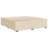 Cadre de lit sans matelas crème 180x200 cm tissu 
