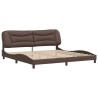 Cadre de lit sans matelas marron 200x200 cm similicuir 