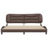Cadre de lit sans matelas marron 200x200 cm similicuir 