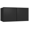Ensemble de meubles TV 7 pcs Noir Bois d'ingénierie 