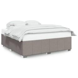Cadre de lit sans matelas taupe 180x200 cm tissu 