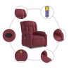 Fauteuil de massage inclinable Rouge bordeaux Tissu 