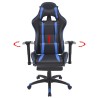 Chaise de bureau inclinable avec repose-pied Bleu 