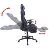 Chaise de bureau inclinable avec repose-pied Bleu 