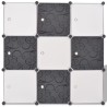 Organisateur de rangement cube avec 9 compartiments Noir/Blanc 