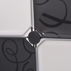 Organisateur de rangement cube avec 9 compartiments Noir/Blanc 