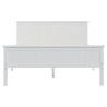 Cadre de lit sans matelas blanc bois de pin massif 160x200 cm 