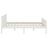 Cadre de lit sans matelas blanc bois de pin massif 160x200 cm 