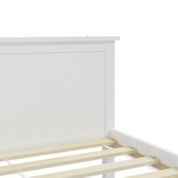 Cadre de lit sans matelas blanc bois de pin massif 160x200 cm 