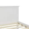 Cadre de lit sans matelas blanc bois de pin massif 160x200 cm 