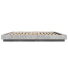 Cadre de lit et lumières LED sans matelas gris béton 200x200 cm 