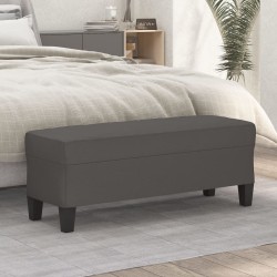 Banc Gris 100x35x41 cm Similicuir 