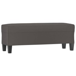 Banc Gris 100x35x41 cm Similicuir 