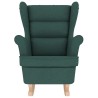 Chaise à bascule vert foncé 74x90x102 cm tissu 