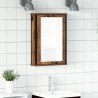 Armoire à miroir de salle de bain vieux bois bois d'ingénierie 