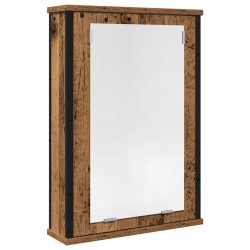 Armoire à miroir de salle de bain vieux bois bois d'ingénierie 