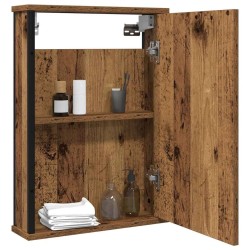 Armoire à miroir de salle de bain vieux bois bois d'ingénierie 
