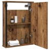 Armoire à miroir de salle de bain vieux bois bois d'ingénierie 