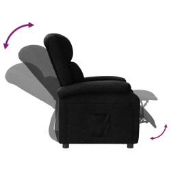 Fauteuil inclinable Noir Tissu 