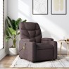 Fauteuil de massage inclinable Marron foncé Tissu 
