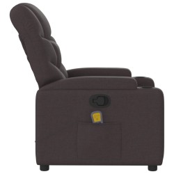 Fauteuil de massage inclinable Marron foncé Tissu 