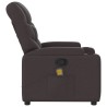 Fauteuil de massage inclinable Marron foncé Tissu 