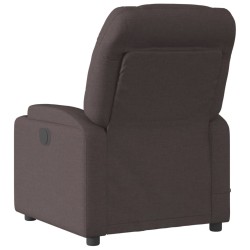 Fauteuil de massage inclinable Marron foncé Tissu 