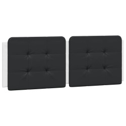 Cadre de lit avec LED sans matelas blanc et noir 120x200 cm 