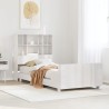 Cadre de lit sans matelas blanc 90x190 cm bois de pin massif 